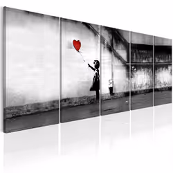 Planete Discount PD8282-225-90, Banksy, Noir, Rouge, Blanc, Panneaux MDF, 2250 mm, 20 mm, 900 mm