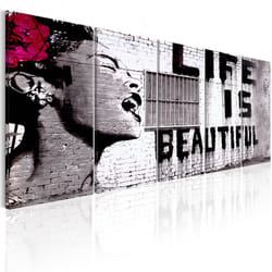 Tableau Banksy Life is Beautiful - PD8283-225-90