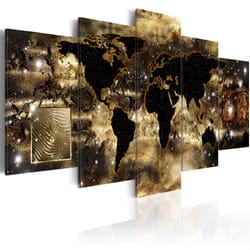 Tableau Cartes du monde Continents of bronze - PD11524-200-100