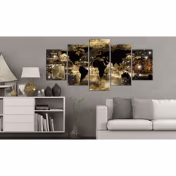 Tableau Cartes du monde Continents of bronze - PD11524-200-100
