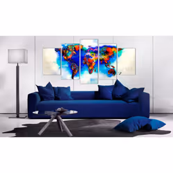 Tableau Cartes du monde All colors of the world - PD11528-200-100