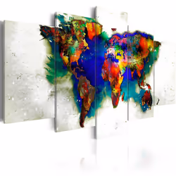 Planete Discount PD11529-100-50, Bleu, Crème, Vert, Multicolore, Panneaux MDF, 1000 mm, 20 mm, 500 mm