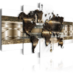 Tableau Cartes du monde Metalic World - PD11534-200-100