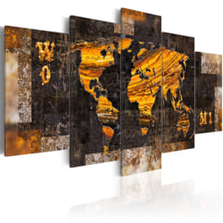 Tableau Cartes du monde Sentiers dorés - PD11545-200-100