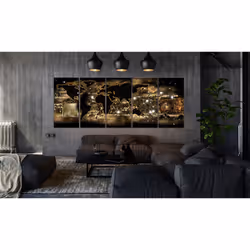 Tableau Cartes du monde World at Night - PD11554-225-90