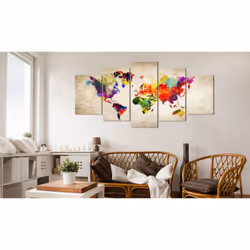 Tableau Cartes du monde World Map: Abstract Fantasy - PD11567-200-100