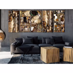 Tableau Tableau stylisé Together Forever (5 Parts) Narrow - PD12013-225-90