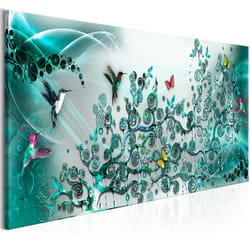 Tableau Hummingbirds Dance 1 Pièce Turquoise Narrow - PD8288-150-50
