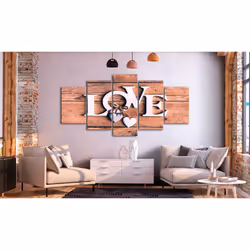 Tableau Vintage Wooden Letters (5-Parts) Wide - PD12384-200-100