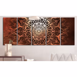 Tableau Zen Hypnosis (5 Parts) Orange Narrow - PD12574-225-90