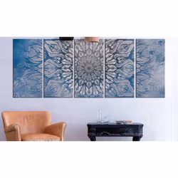 Tableau Zen Hypnosis (5 Parts) Blue Narrow - PD12575-225-90