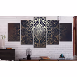 Tableau Zen Hypnosis (5 Parts) Brown Wide - PD12576-200-100