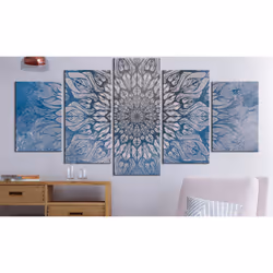 Tableau Zen Hypnosis (5 Parts) Blue Wide - PD12578-200-100