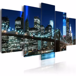 Planete Discount PD12132-100-50, New York, Bleu, Gris, Blanc, Jaune, Panneaux MDF, 1000 mm, 20 mm, 500 mm
