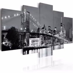 Planete Discount PD12134-200-100, New York, Noir, Blanc, Panneaux MDF, 2000 mm, 20 mm, 1000 mm
