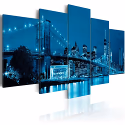 Planete Discount PD12135-200-100, New York, Noir, Bleu, Panneaux MDF, 2000 mm, 20 mm, 1000 mm