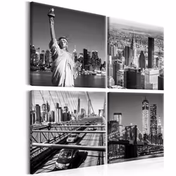 Planete Discount PD12139-80-80, New York, Noir, Blanc, Panneaux MDF, 800 mm, 20 mm, 800 mm