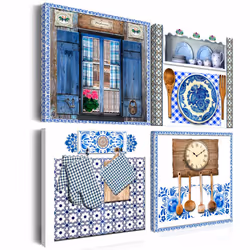 Planete Discount PD12402-80-80, Beige, Bleu, Blanc, Panneaux MDF, 800 mm, 20 mm, 800 mm