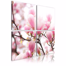 Planete Discount PD11236-40-40, Magnolias, Multicolore, Panneaux MDF, 400 mm, 20 mm, 400 mm