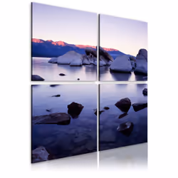 Planete Discount PD10017-80-80, Montagne, Bleu, Gris, Blanc, Panneaux MDF, 800 mm, 20 mm, 800 mm