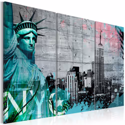 Planete Discount PD12153-120-80, New York, Noir, Bleu, Vert, Gris, Rouge, Panneaux MDF, 1200 mm, 20 mm, 800 mm