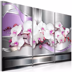Planete Discount PD11254-120-80, Orchidées, Violet, Rouge, Argent, Blanc, Panneaux MDF, 1200 mm, 20 mm, 800 mm