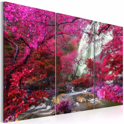 Planete Discount PD10023-120-80, Forêt, Marron, Vert, Rose, Rouge, Panneaux MDF, 1200 mm, 20 mm, 800 mm