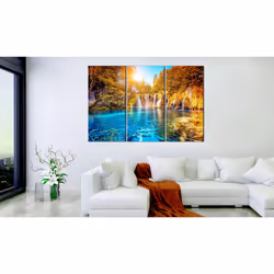 Tableau Waterfalls of Sunny Forest - PD10025-120-80