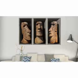 Tableau Tableau stylisé Moai (Easter Island) - PD12014-120-80