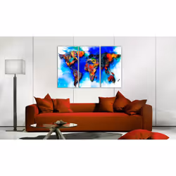 Tableau Cartes du monde Rainbow map - PD11569-120-80