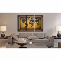 Tableau Cartes du monde The World in a Frame - PD11570-120-80