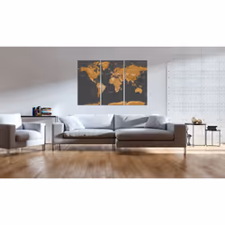 Tableau Cartes du monde World Map: Modern Aesthetics - PD11575-120-80