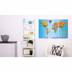 Tableau Cartes du monde World Map: Colourful Note - PD11576-120-80