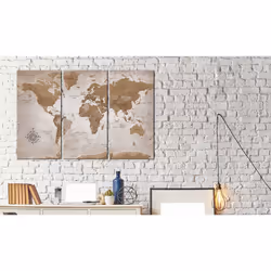Tableau Cartes du monde Vintage Map: Oriental Travels - PD11577-120-80
