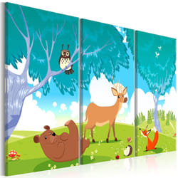 Tableau Pour enfants Friendly Animals (3 Parts) - PD11981-120-80