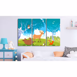 Tableau Pour enfants Friendly Animals (3 Parts) - PD11981-120-80