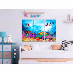 Tableau Pour enfants Underwater Fun (3 Parts) - PD11982-120-80