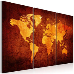 Tableau Cartes du monde World of Orange - PD11589-120-80