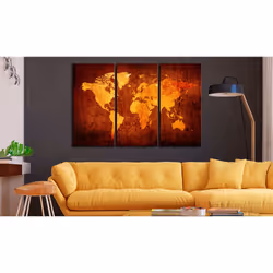 Tableau Cartes du monde World of Orange - PD11589-120-80