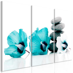 Tableau Zen Calm Mallow (3 Parts) Turquoise - PD12598-120-80