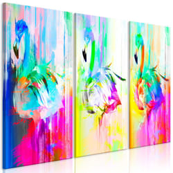 Tableau Colourful Flamingos 3 Pièces - PD8316-120-80