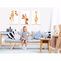 Tableau Funny Giraffes 3 Pièces - PD8318-120-60