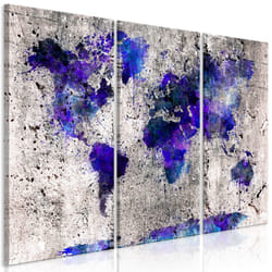 Tableau Cartes du monde World Map: Ink Blots (3 Parts) - PD11599-120-80
