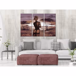 Tableau Tableau africain et ethnique Without Shame (3 Parts) - PD12005-120-80