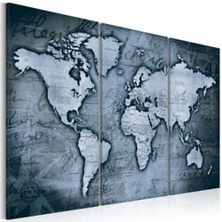 Tableau Cartes du monde Cobalt Travels - PD11604-120-80