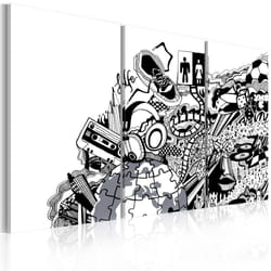 Tableau Artistic mess - triptych - PD9132-120-80