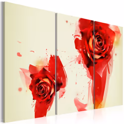 Planete Discount PD11264-120-80, Roses, Rose, Rouge, Blanc, Jaune, Panneaux MDF, 1200 mm, 20 mm, 800 mm
