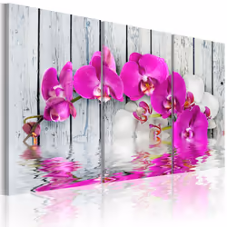 Planete Discount PD11265-120-80, Orchidées, Gris, Violet, Blanc, Panneaux MDF, 1200 mm, 20 mm, 800 mm