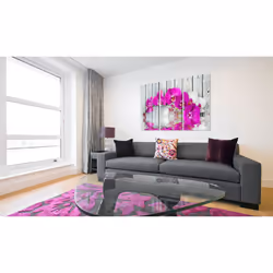 Tableau Fleurs harmony: orchid - Triptych - PD11265-120-80