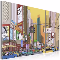 Planete Discount PD12155-60-40, New York, Multicolore, Panneaux MDF, 600 mm, 20 mm, 400 mm